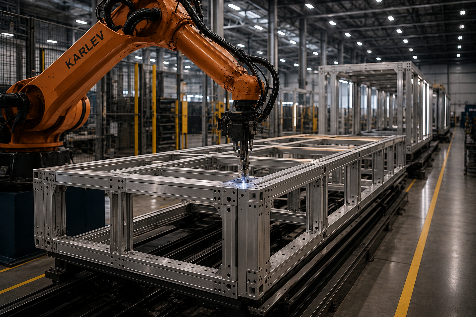One patented structural system, aluminum, not steel or wood